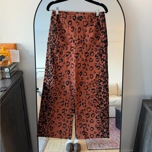 Anthropologie Maeve Brown Leopard Pants